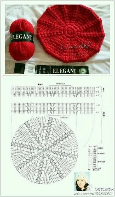 Boina Crochet http://graficos-patrones-crochet-tricot.blogspot.com ...
