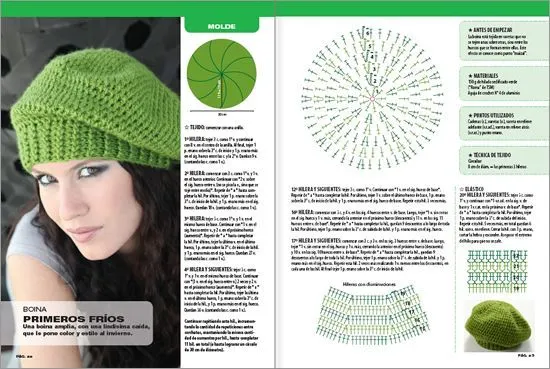 Boina crochet patrón - grafico | Tejido | Pinterest