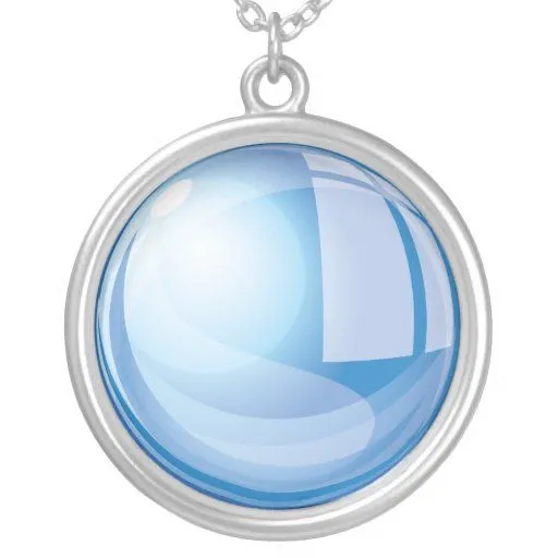 Bola de cristal mágica azul colgante redondo | Zazzle