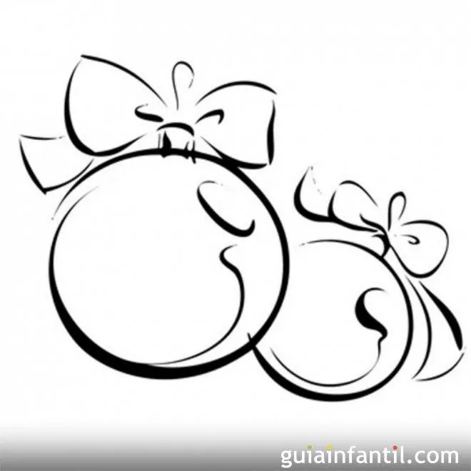 Bola de Navidad con lazos para colorear - Dibujos para colorear de ...