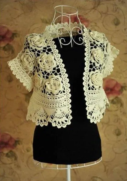 MODELOS DE BOLEROS Y CHALECOS PARA TEJER CON PATRONES A CROCHET Y ...