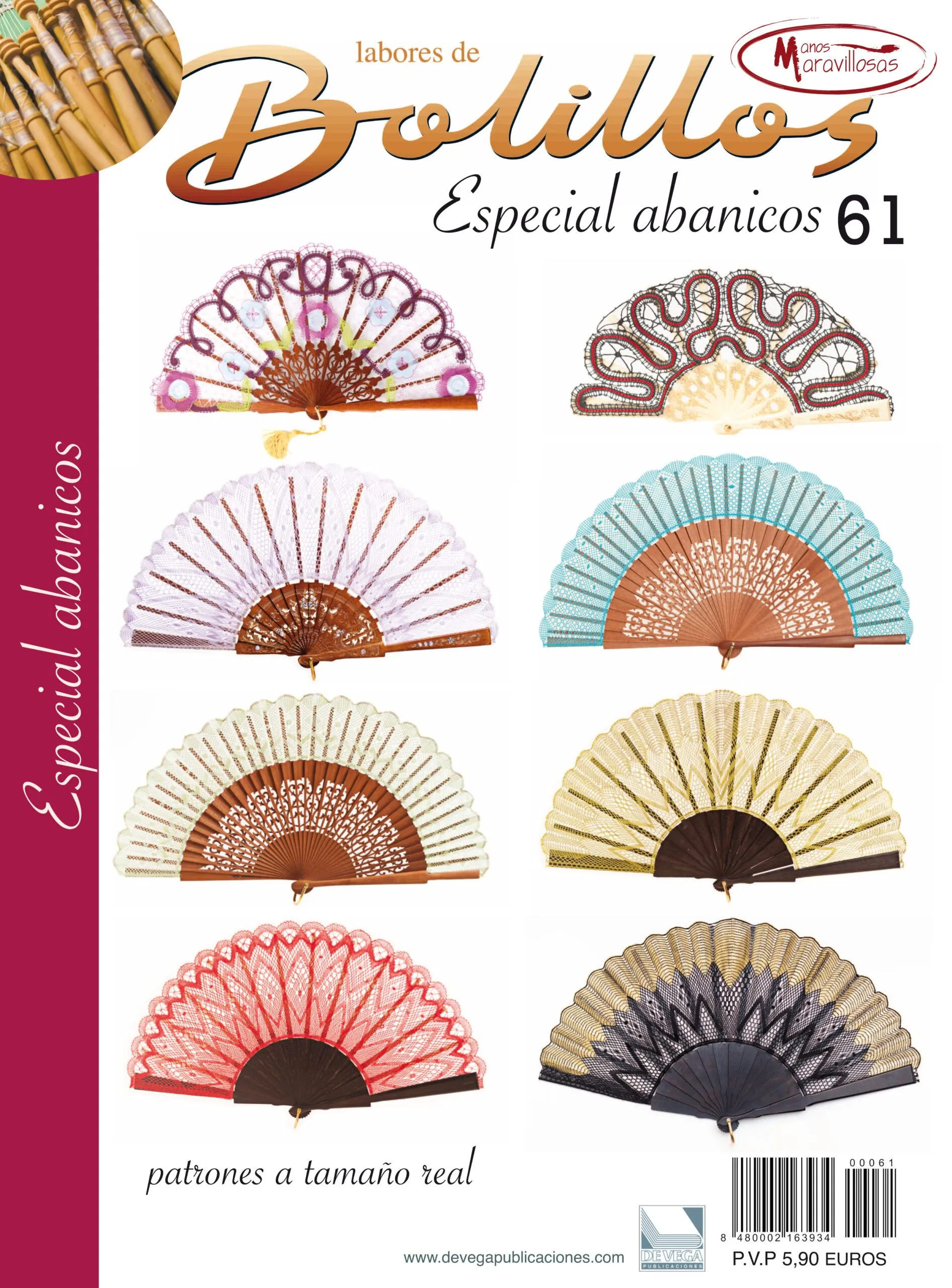 Bolillos 61. Especial Abanicos 7 patrones - Manos Maravillosas Bolillos 61. Especial Abanicos 7 patrones - Manos Maravillosas
