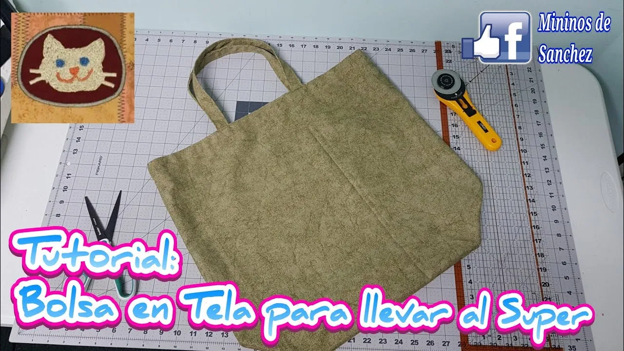 Como hacer Bolsa para las Compras en Tela - YouTube