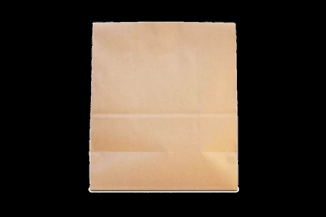 Bolsa de Papel Kraft, Fondo Cuadrado para Llevar Alimentos o Compras, 28 x 37 x 15 cm. - Super Materias