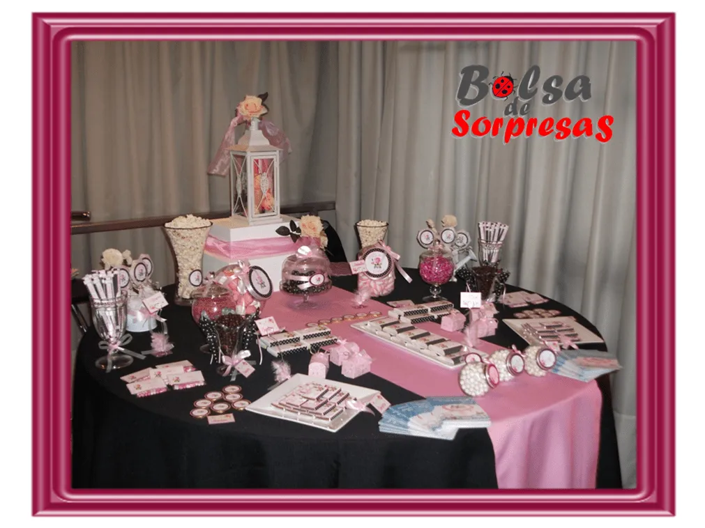 BOLSA DE SOPRESAS: Candy BAR ROMANTICO 15 AÑOS