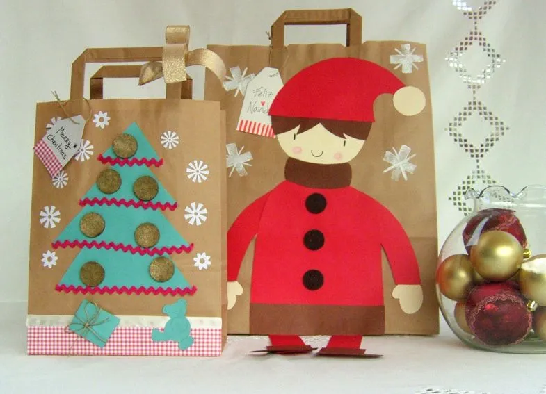 decoración bolsas de Navidad