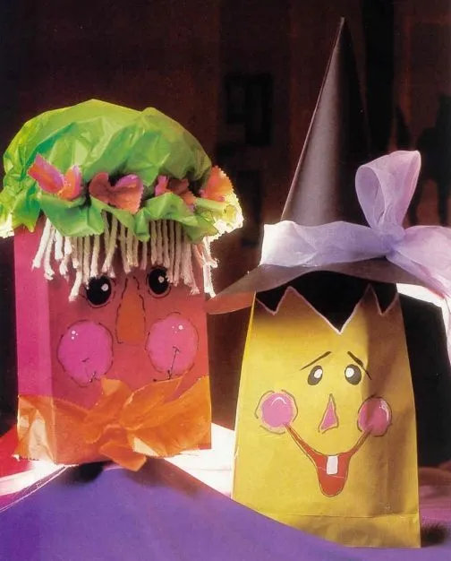 Bolsas de papel para Halloween en Manualidades para Halloween