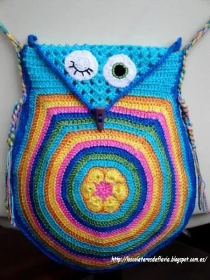 Bolso bandolera búho | cartera buhos crochet | Pinterest