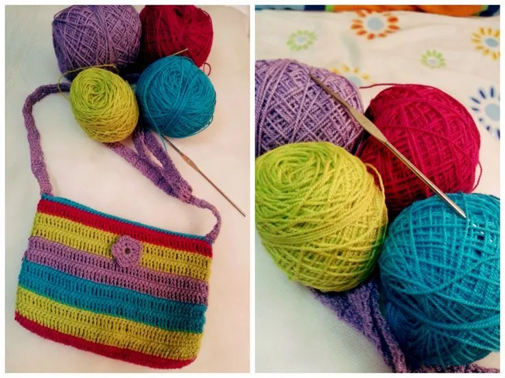 Bolso para niñas tejido a crochet. | Tejidos | Pinterest