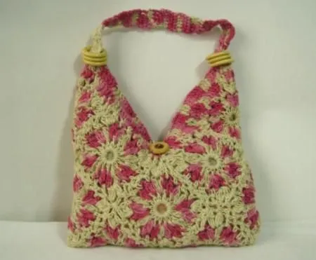 Bolso Tejido A Crochet Bolsos De Playa Tejidos Hilo Artesanal Tela Del