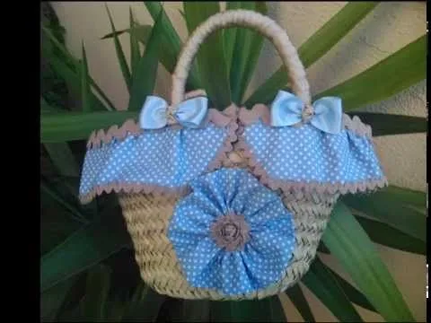 BOLSOS DE MIMBRE DECORADOS - YouTube