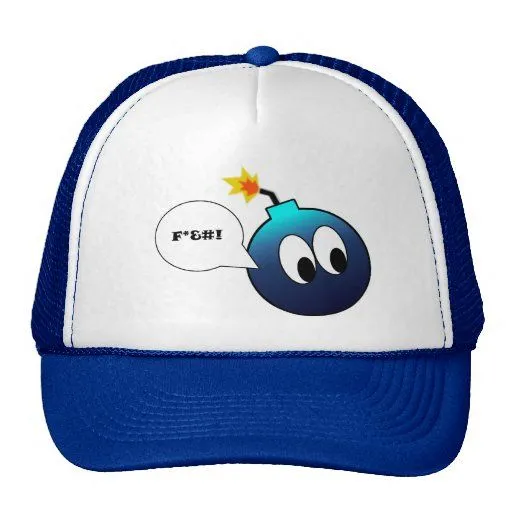 Bomba del dibujo animado gorras de Zazzle.