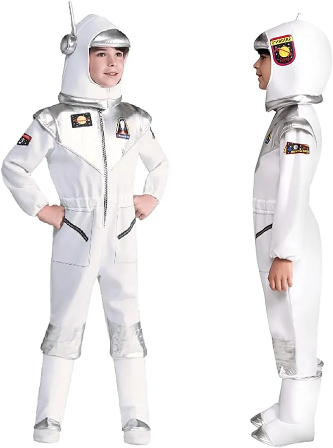 Bomly Disfraz de astronauta para niños, overol de astronauta realista con  casco desmontable, traje espacial para Halloween y cosplay (niños-S (4-5  años), color blanco) : Amazon.com.mx: Juguetes y Juegos