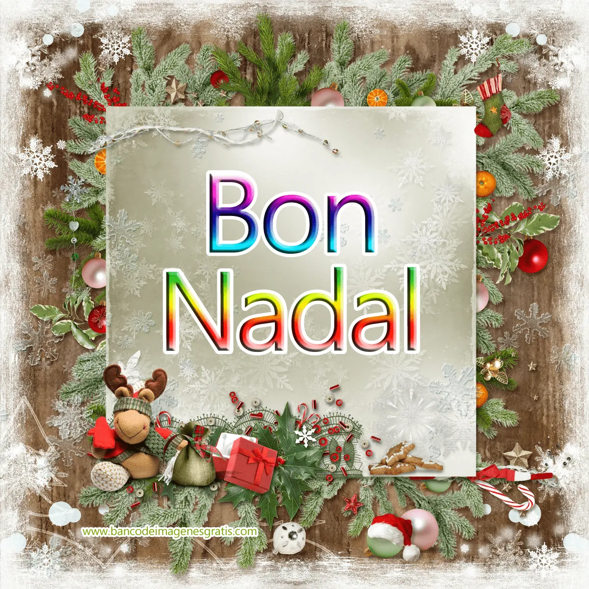 Bon Nadal postal per compartir amb la família i amics | Banco de ...