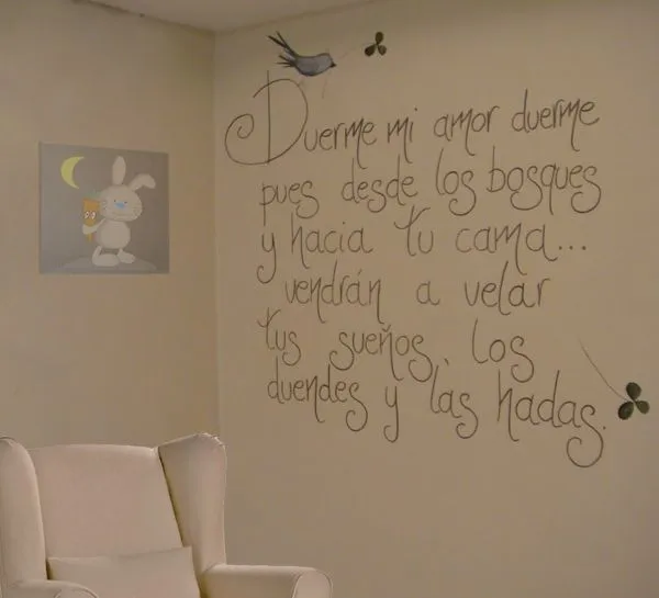 bonita frase para el cuarto de un niño | frases para imprimir ...