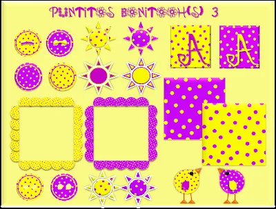 bonitooh...free scrap: Kit puntitos Bonitooh(s)...3 y marcos ...