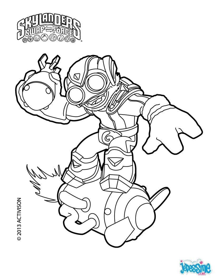 Coloriage SKYLANDERS SWAP FORCE - Magna Charge