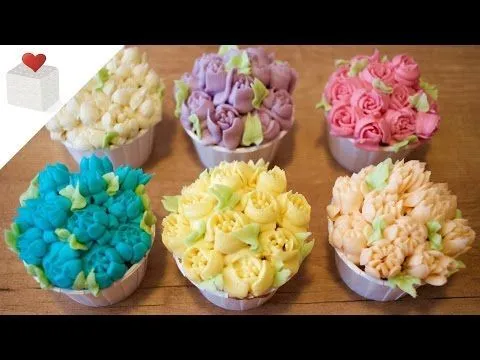 Cómo usar Boquillas Rusas para decorar Cupcakes - YouTube | Deco ...