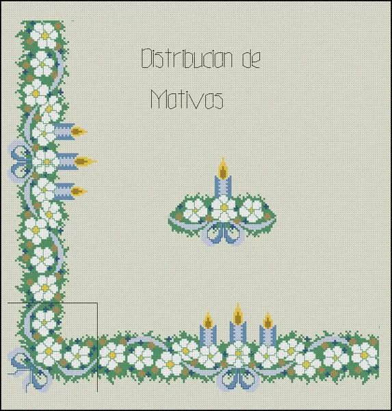 Bordado mantel Navidad - elhilomagico.com