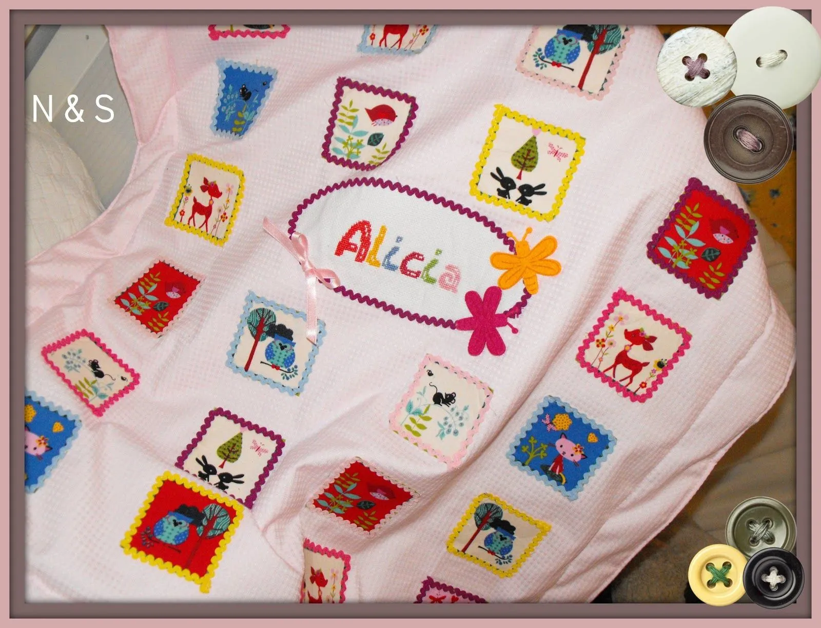 Bordados para bebe, punto de cruz y fieltro-Regalos para bebes ...