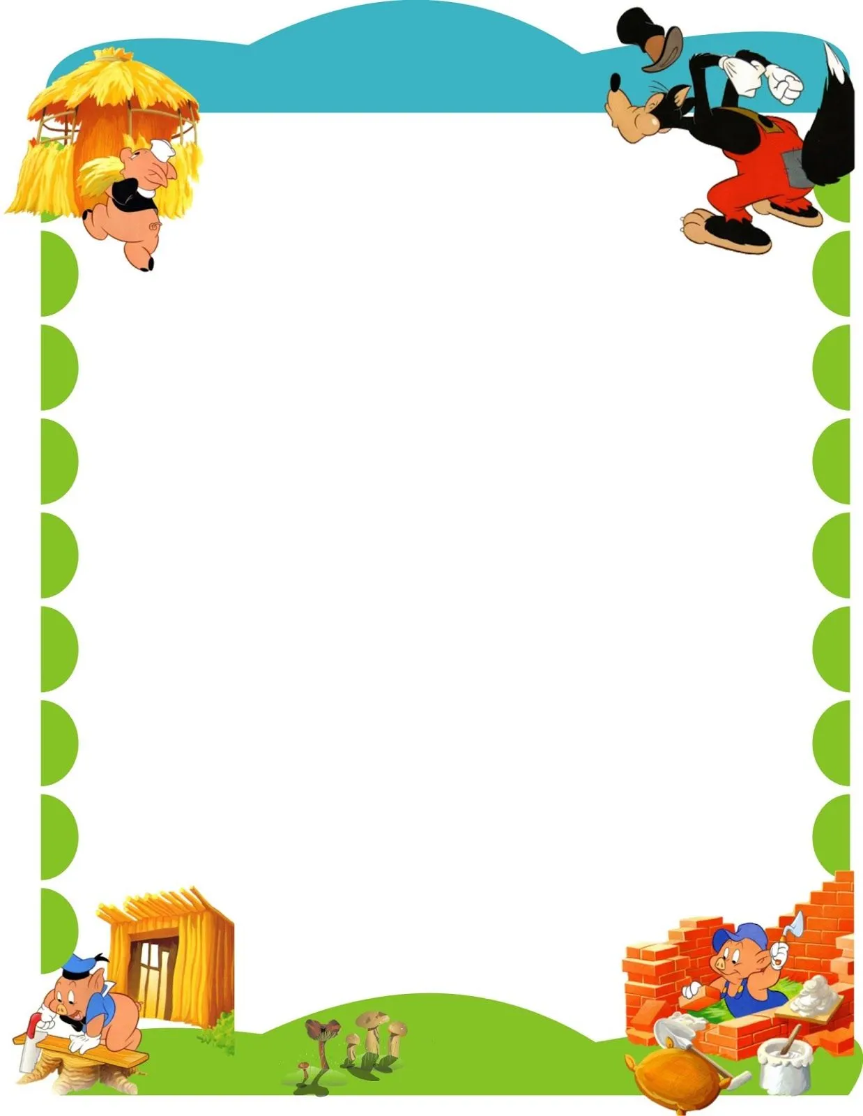 BORDERS FOR KID: DISEÑO GRAFICO Cuento los tres cerditos y el lobo ...