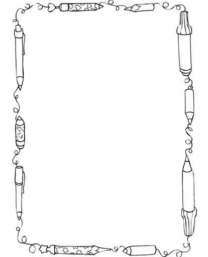 Bordes y cenefas para colorear - Imagui