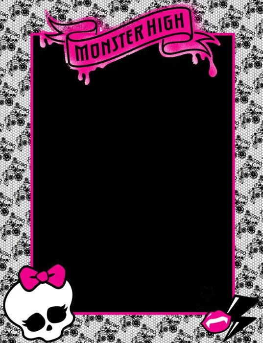 Bordes Decorativos: Bordes decorativos de Monster High para imprimir