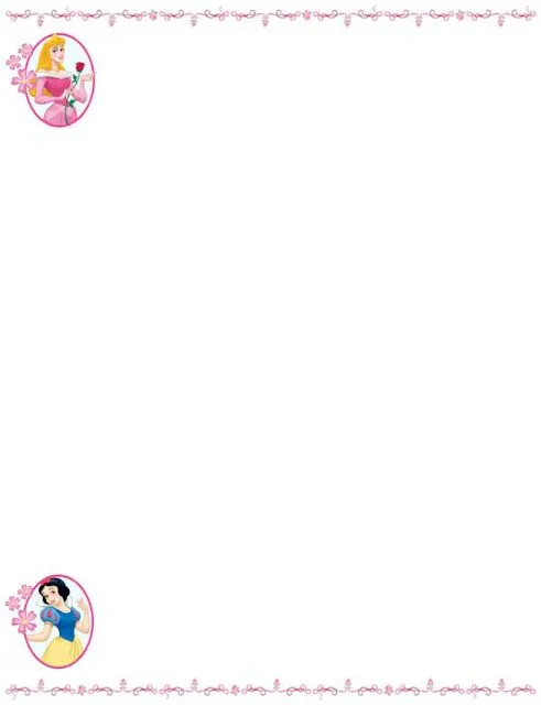 Bordes Decorativos: Bordes decorativos de Princesas Disney para ...