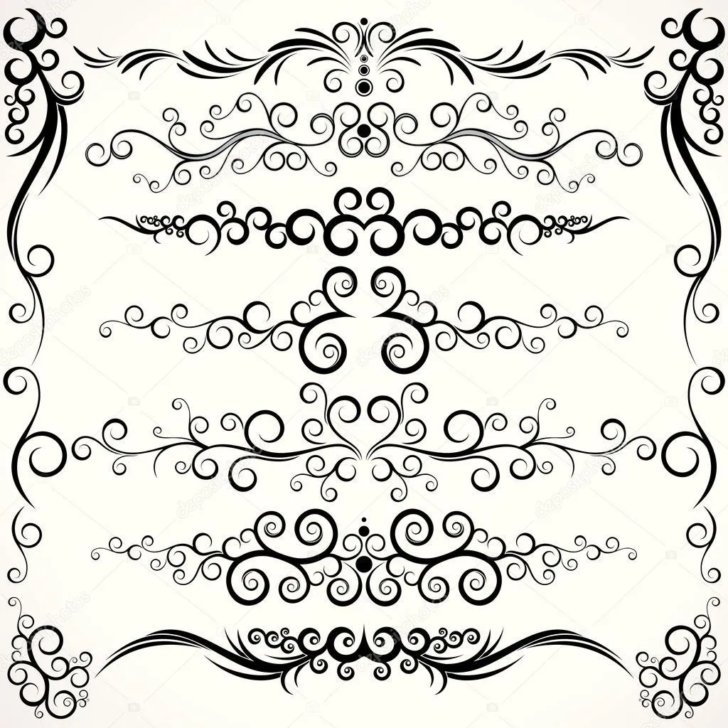 bordes decorativos — Vector stock © PILart #