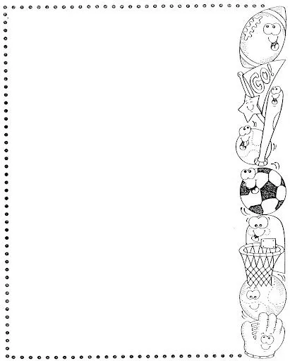 Bordes al deporte para colorear - Imagui