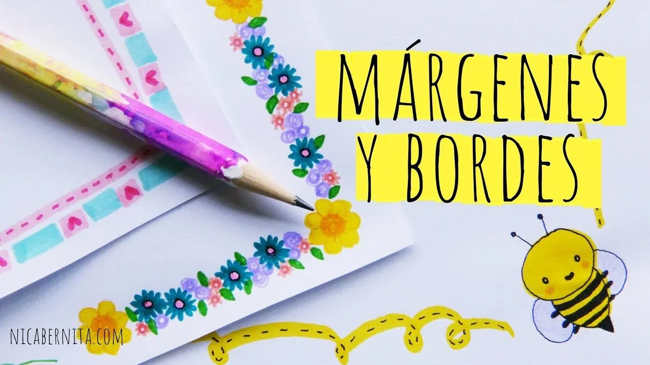 BORDES, DIVISORES Y MÁRGENES PARA CUADERNOS 