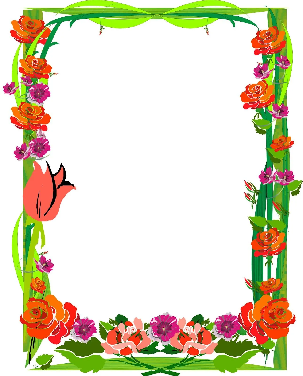 Bordes de flores para word gratis - Imagui