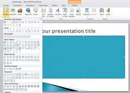 Crear un Borde en PowerPoint usando Figuras | Plantillas Power Point