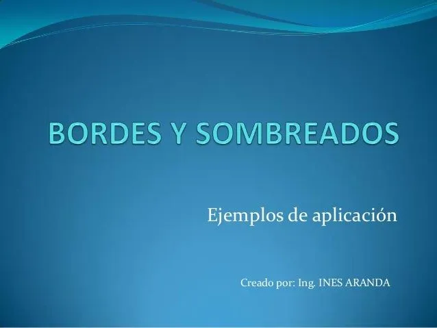 Bordes y sombreados - Word 2010