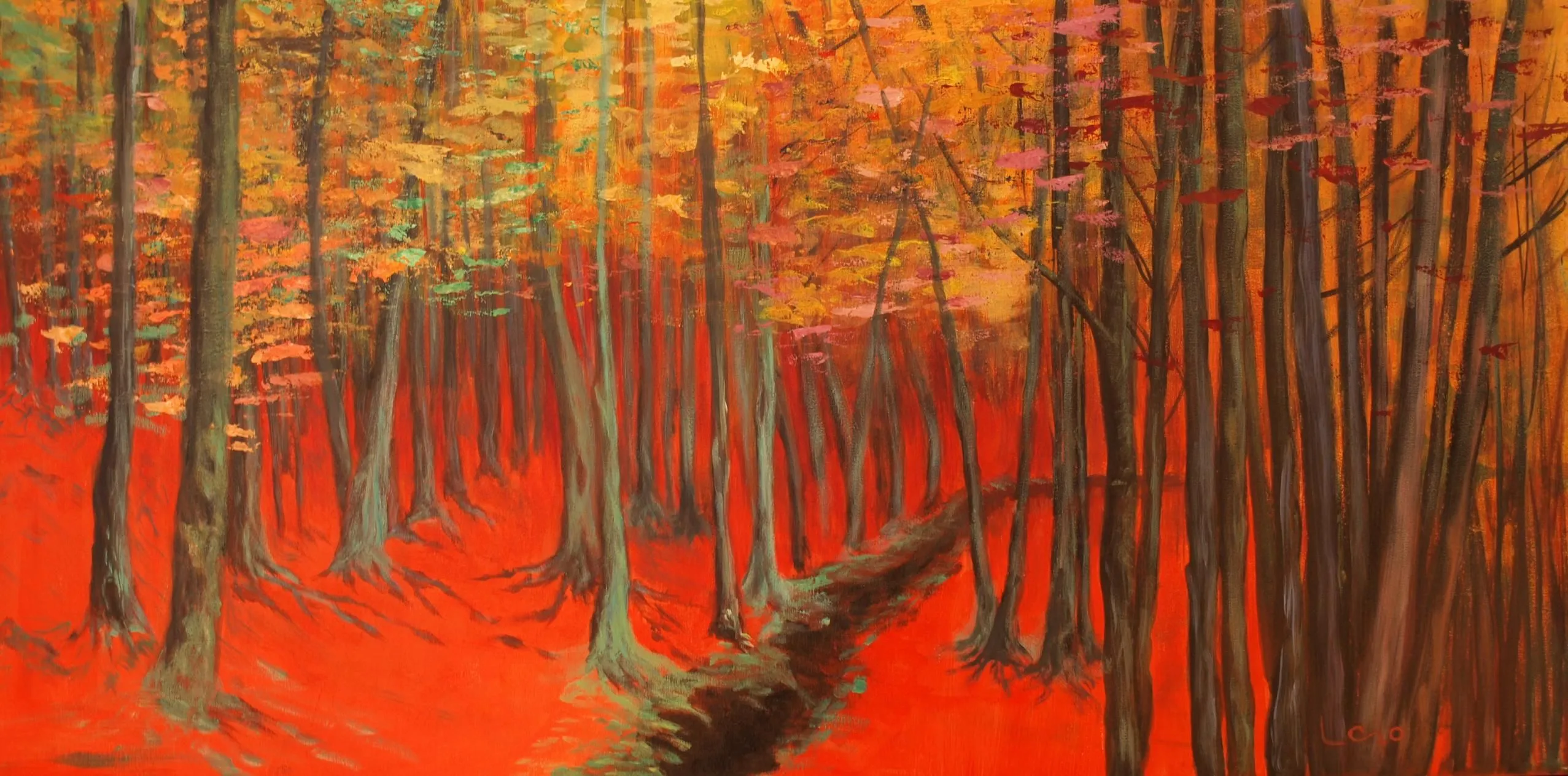 bosque incandescente. pintura « inmaculadalazo