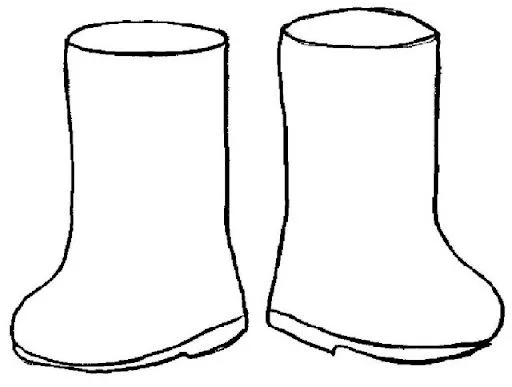 Botas de agua dibujo para colorear - Imagui