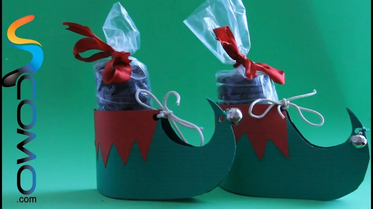 Hacer botas de duende con galletas para Navidad - YouTube