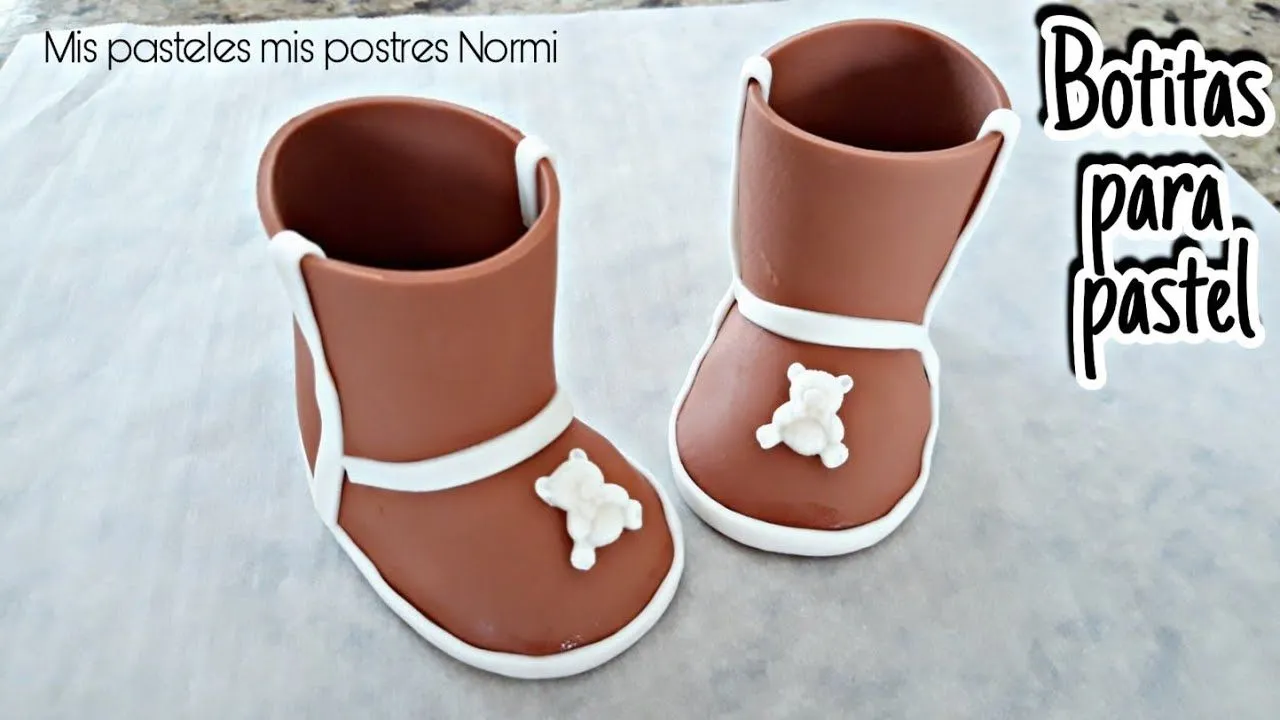 Como Hacer Botas En Fondant Para Pastel De Baby Shower Botitas Para Pastel  - YouTube