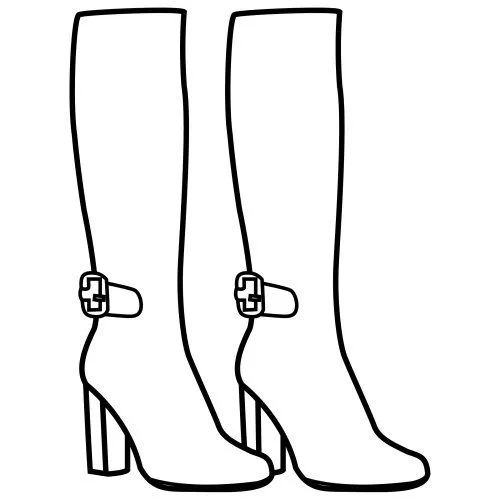 Botas de mujer para colorear - Imagui