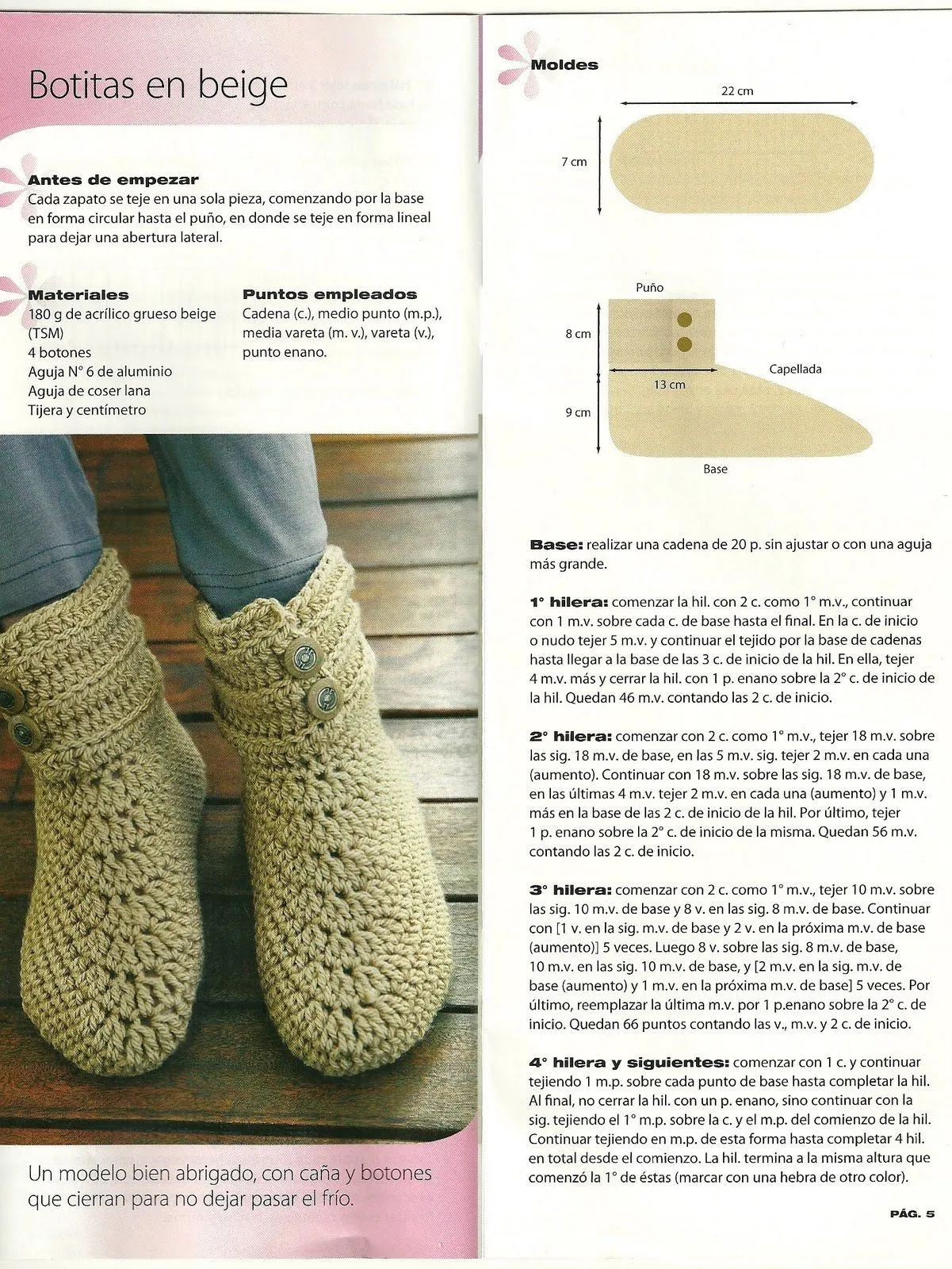 Botas tejidas a crochet patrones - Imagui | alimex | Pinterest ...