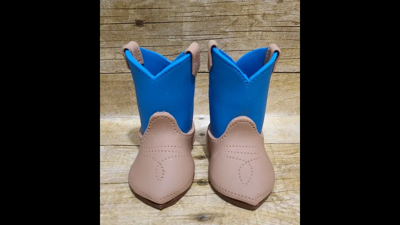 Como hacer botas vaqueras~(fondant)~ cowboy boots - YouTube