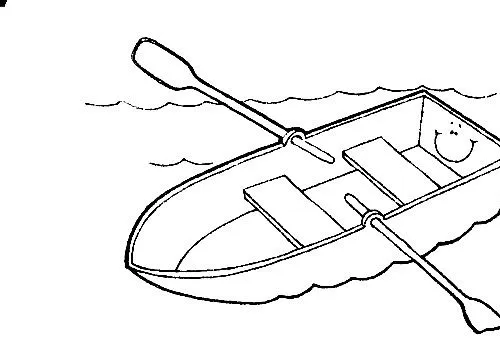 El bote tiene un remo para colorear - Imagui