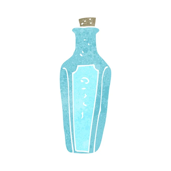 botella de la poción mágica de dibujos animados retro — Vector ...