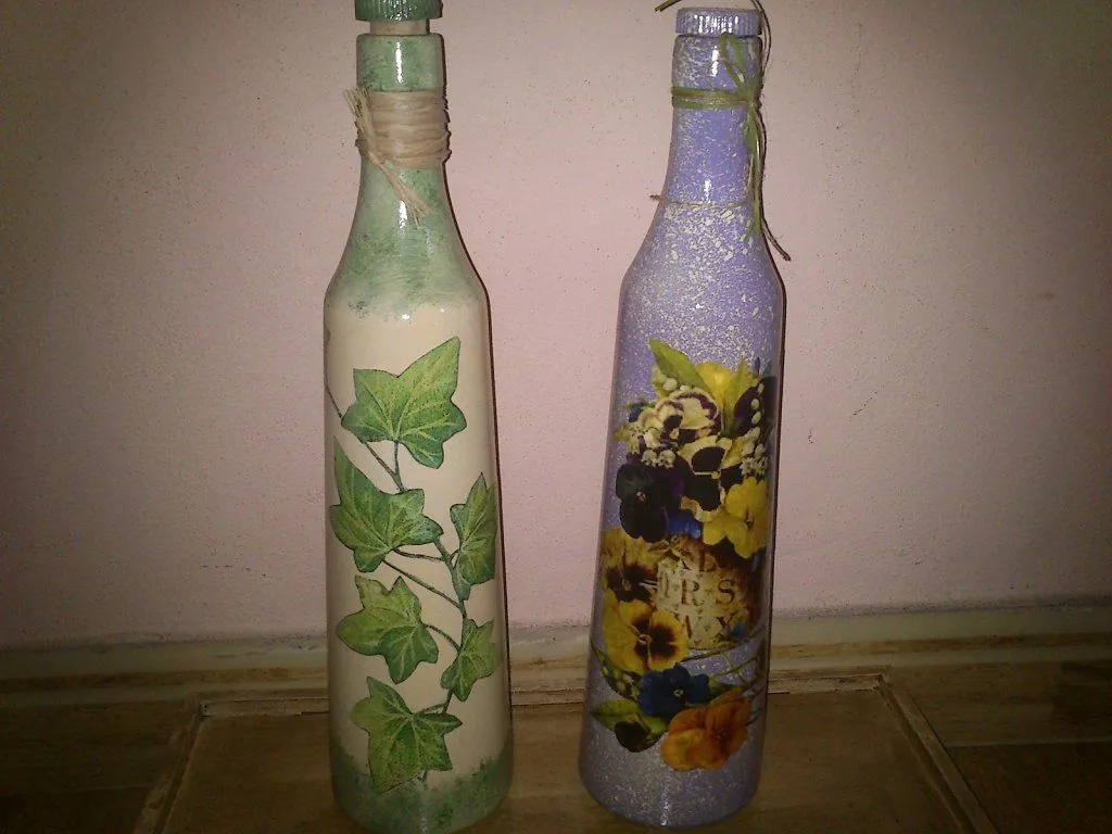 botellas decoradas | Aprender manualidades es facilisimo.