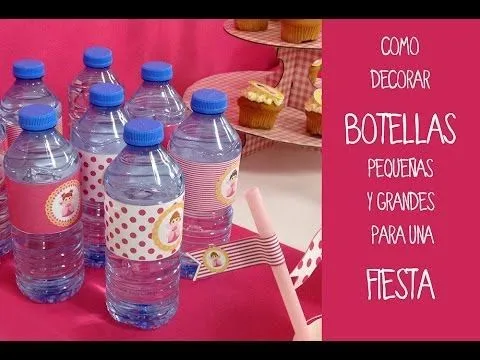 Botellas decoradas para fiestas infantiles - Imagui