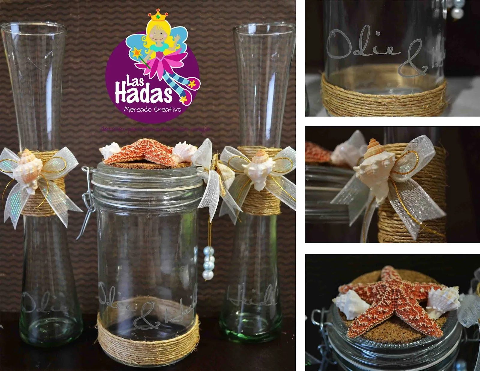 Botellas de vidrio decoradas para baby shower - Imagui