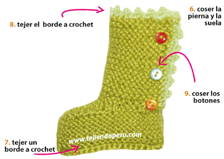 Botitas abiertas - Tejiendo Perú...