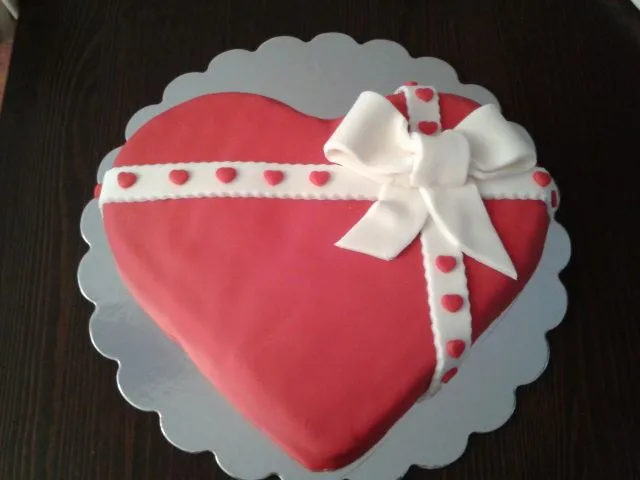 Botones sobre el pastel: Tarta corazón