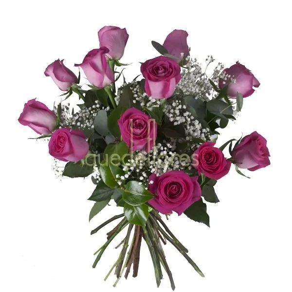 Bouquet de rosas de color Fucsia. - quedeflores.com - Flores todo ...