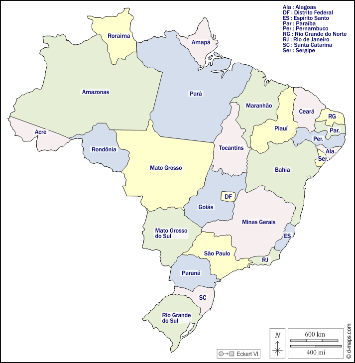 Brasil: Mapa gratuito, mapa mudo gratuito, mapa en blanco gratuito ...